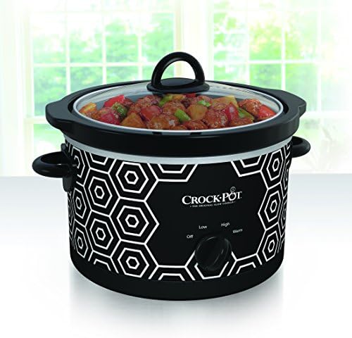 4.5 Quart Portable Slow Cooker – Black & White - Curated Catalog A5