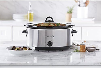 7 Quart Oval Manual Slow Cooker – Stainless Steel - Curated Catalog W6