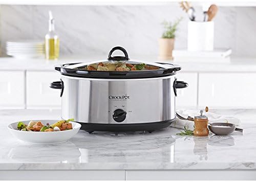 7 Quart Oval Manual Slow Cooker – Stainless Steel - Curated Catalog W6