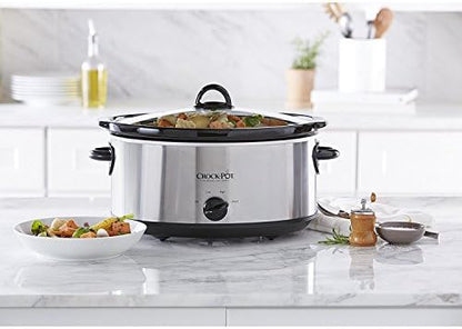 7 Quart Oval Manual Slow Cooker – Stainless Steel - Curated Catalog W6
