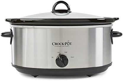 7 Quart Oval Manual Slow Cooker – Stainless Steel - Curated Catalog W6