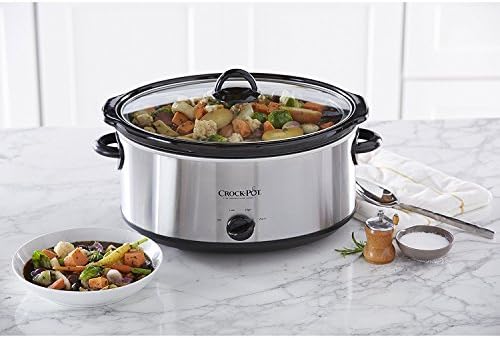 7 Quart Oval Manual Slow Cooker – Stainless Steel - Curated Catalog W6