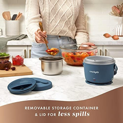 Electric Lunch Box Food Warmer 20oz – Faded Blue - Curated Catalog A5