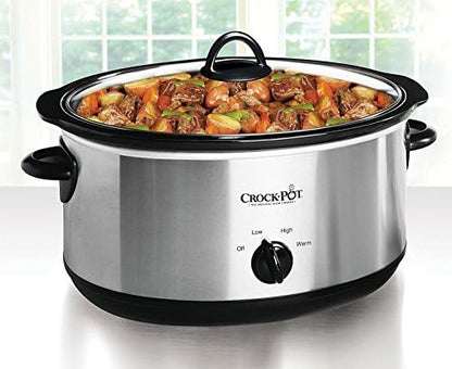 7 Quart Oval Manual Slow Cooker – Stainless Steel - Curated Catalog W6