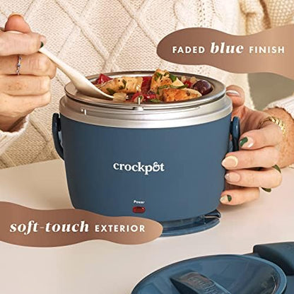 Electric Lunch Box Food Warmer 20oz – Faded Blue - Curated Catalog A5