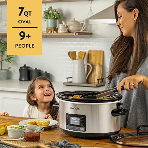 7 Quart Portable Programmable Slow Cooker with Timer - Curated Catalog A3