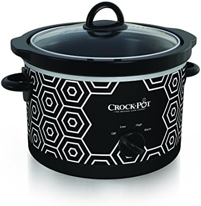 4.5 Quart Portable Slow Cooker – Black & White - Curated Catalog A5