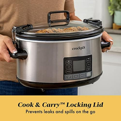7 Quart Portable Programmable Slow Cooker with Timer - Curated Catalog A3