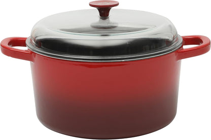 3 Quart Enameled Cast Iron Dutch Oven – Aqua - Curated Catalog A8