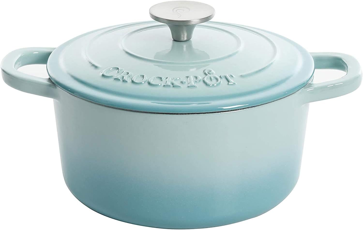 3 Quart Enameled Cast Iron Dutch Oven – Aqua - Curated Catalog A9