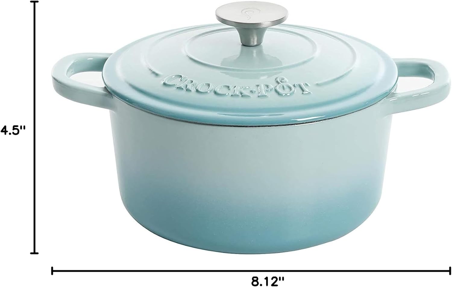 3 Quart Enameled Cast Iron Dutch Oven – Aqua - Curated Catalog A8