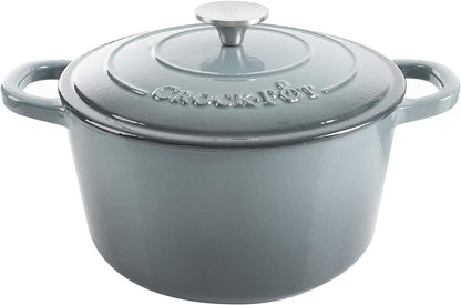 3 Quart Enameled Cast Iron Dutch Oven – Aqua - Curated Catalog A9