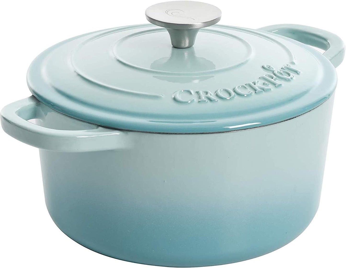 3 Quart Enameled Cast Iron Dutch Oven – Aqua - Curated Catalog A8